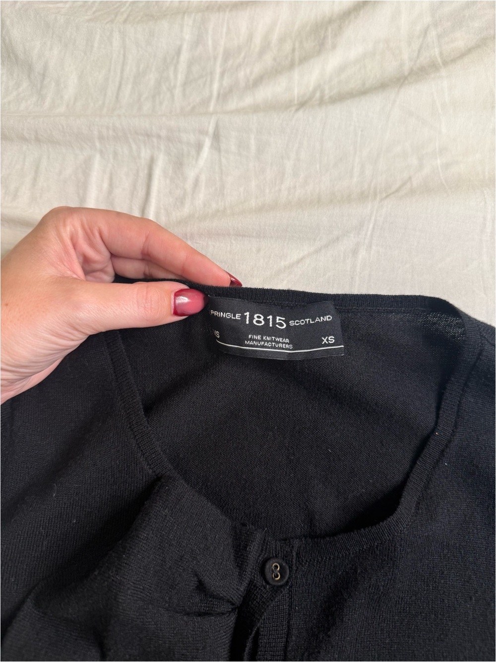 Black Ruffle Front Long-Sleeve Top - Picture 3 of 4